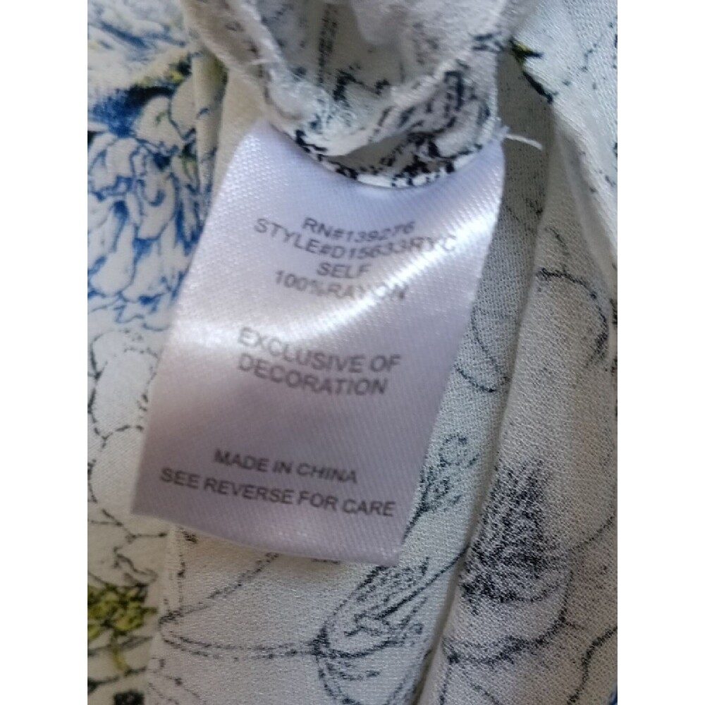 Daniel Rainn Off White Top Floral Print - Picture 4 of 4